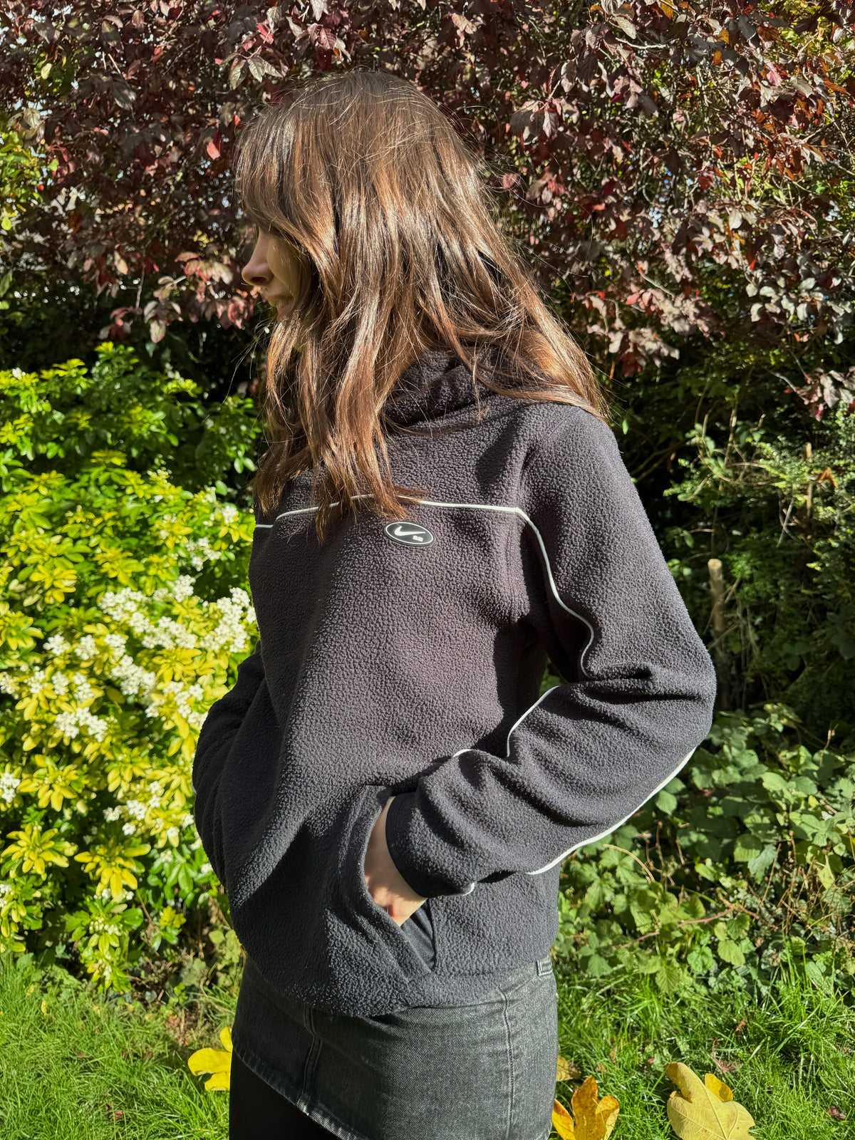 Vintage Nike SB Black Fleece Pull Over Hoodie