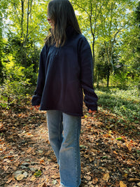 Cosy Midnight Blue 1/4 Zip Fleece Jacket Unisex