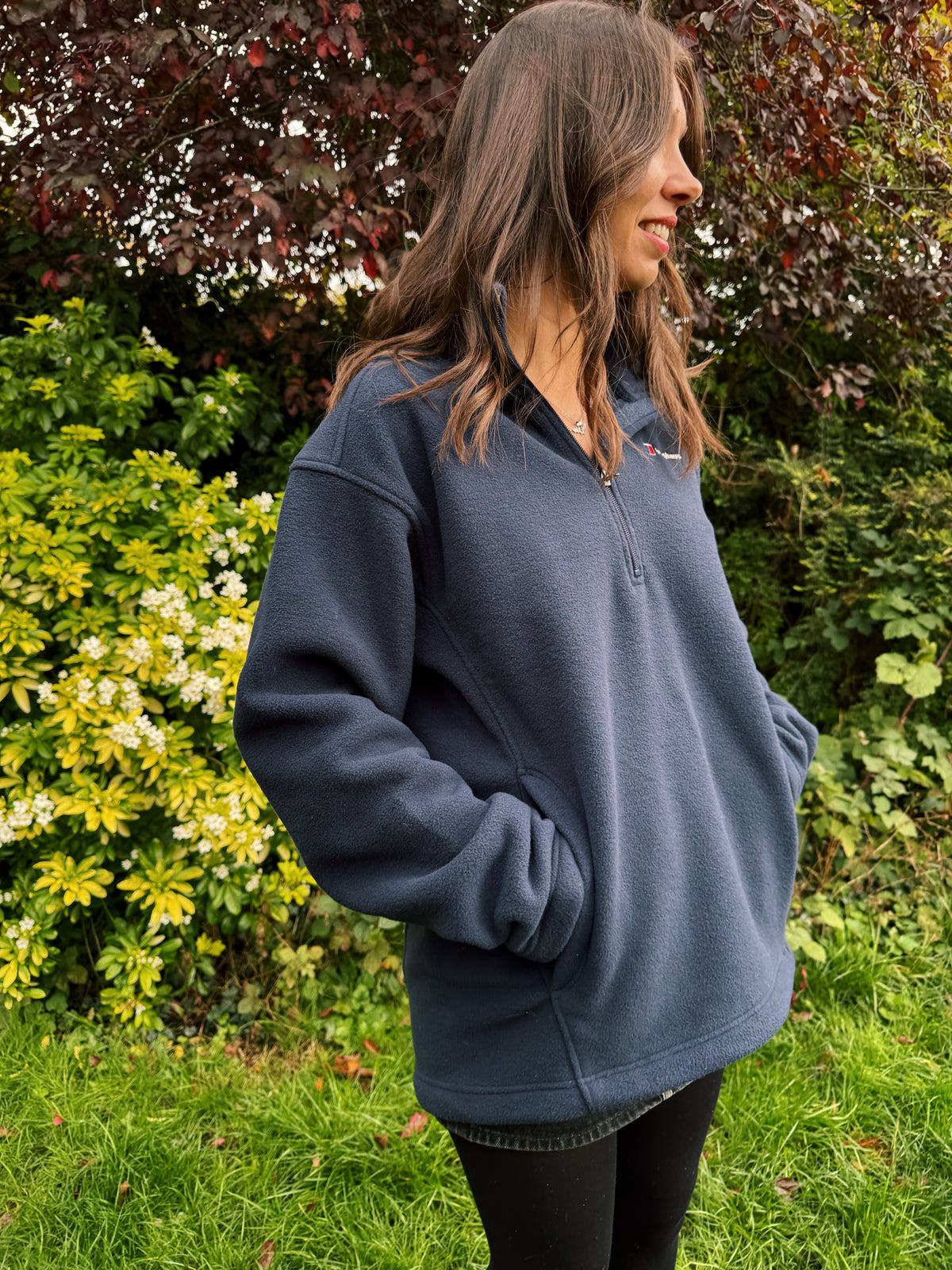 Vintage Navy Berghaus 1/4 Zip Fleece