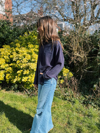 Fila Vintage 1/4 Zip Fleece Top Navy Blue