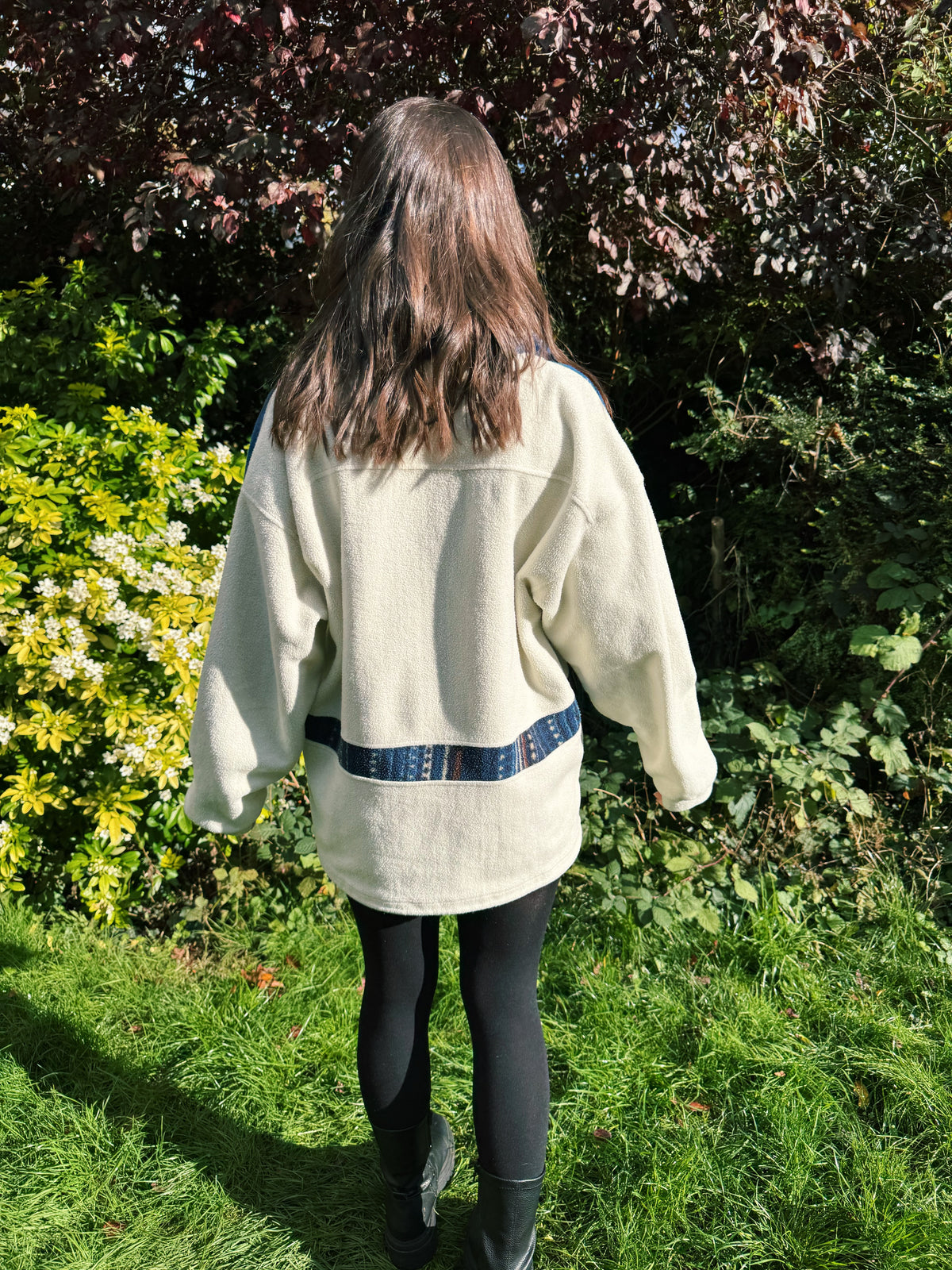 Vintage Polar Bear Embroidered 1/4 Zip Fleece