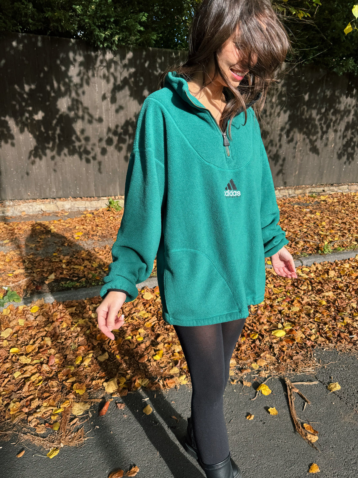 Vintage Adidas Equipment 1/4 Zip Polartec Fleece Forest Green