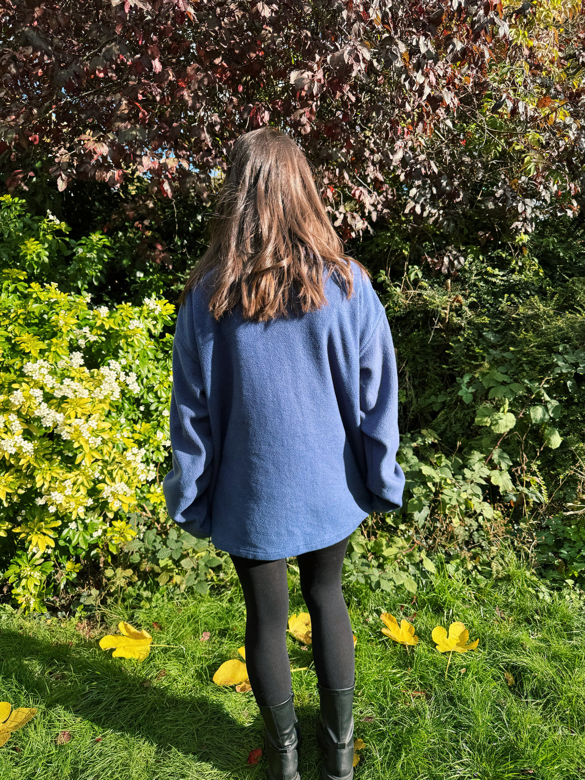 Vintage Blue Zip Up Fleece