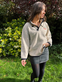 Vintage Erdinger Beer 1/4 Button Teddy Fleece