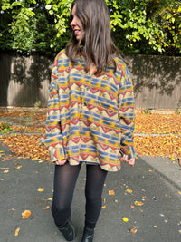 Vintage Patterned Fleece Shirt