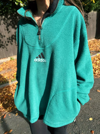 Vintage Adidas Equipment 1/4 Zip Polartec Fleece Forest Green
