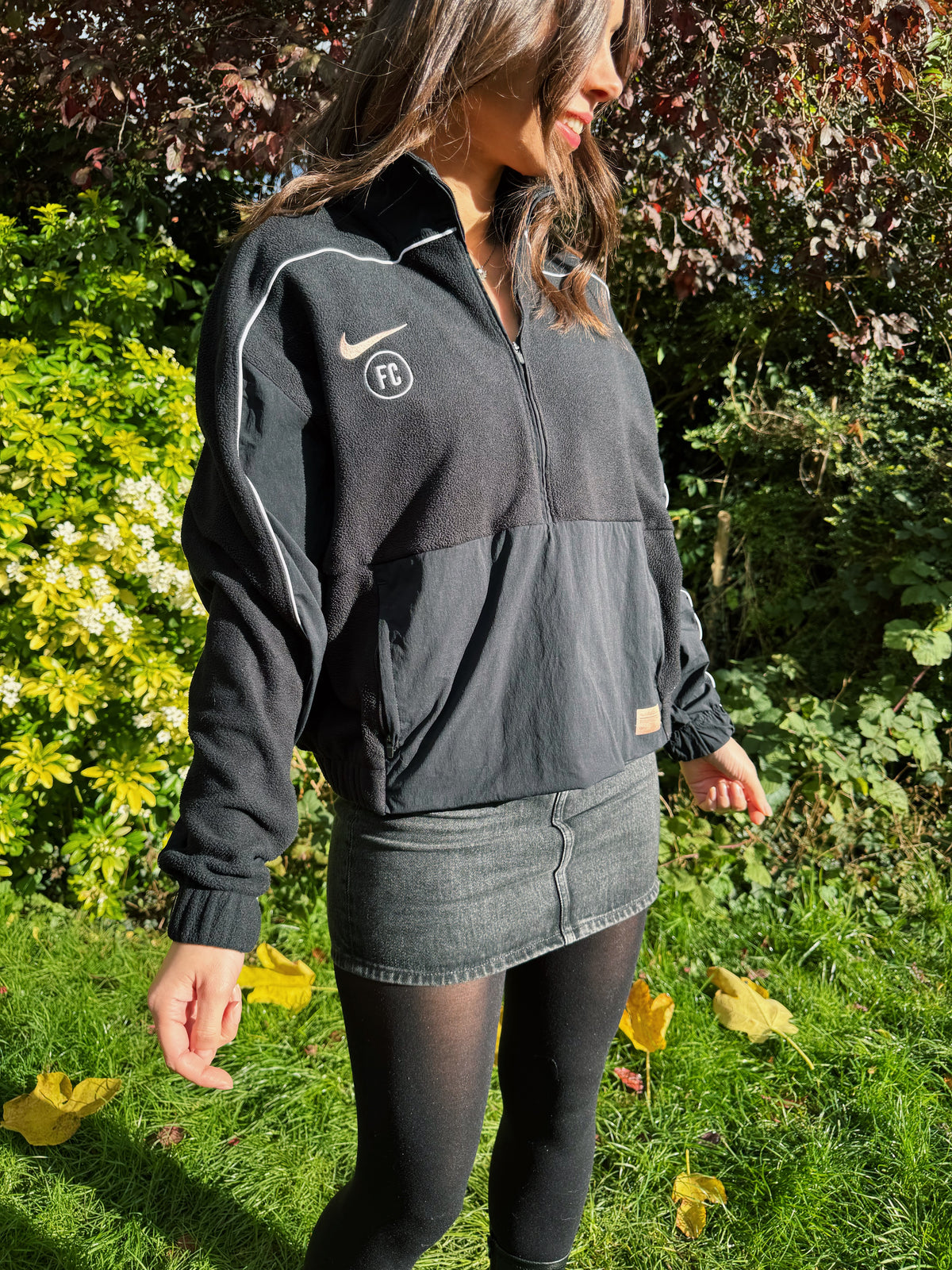 Vintage Nike FC 1/4 Zip Dri Fit Fleece Black