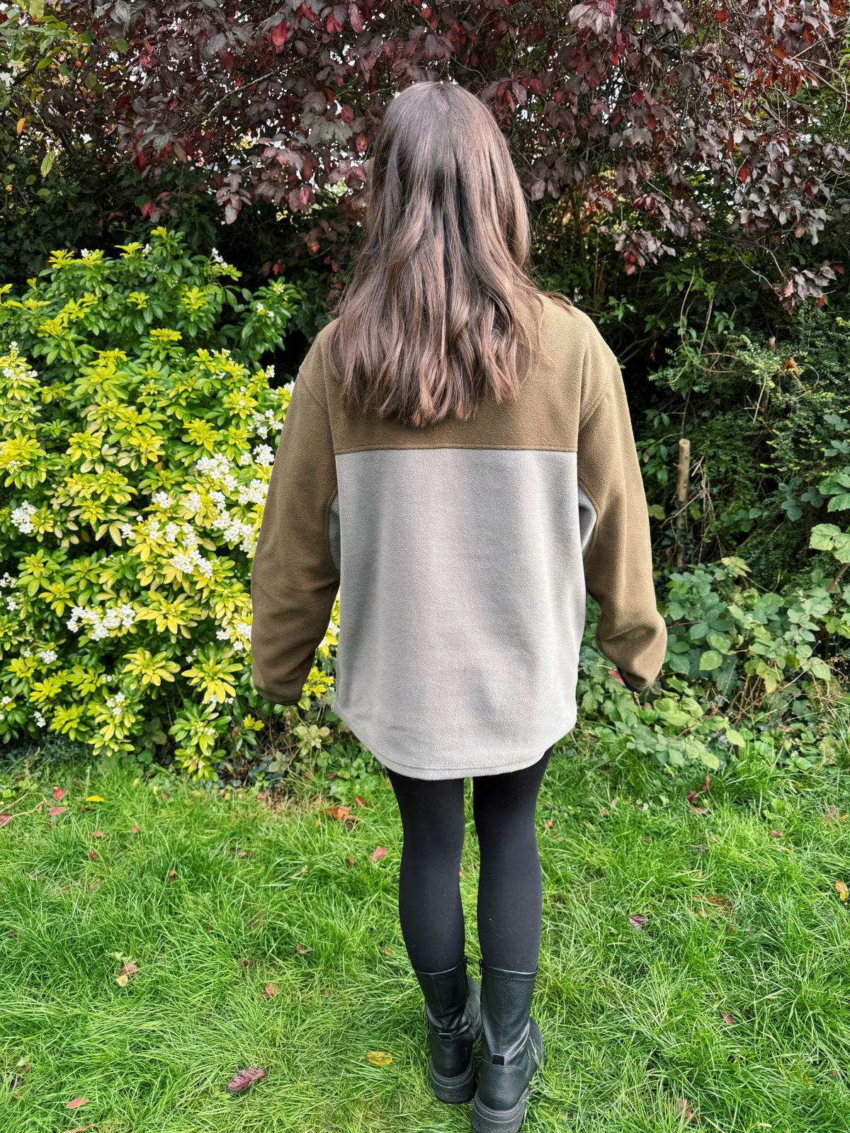 Vintage Nike Fleece Sweatshirt in Two-Tone Brown & Grey