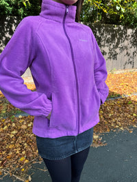 Vintage Columbia Pink Full-Zip Fleece Jacket