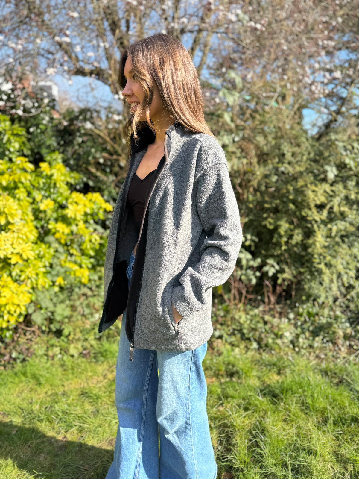 St Michael Vintage Full Zip Fleece Grey