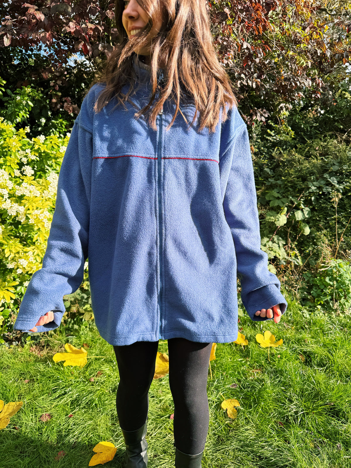 Vintage Blue Zip Up Fleece