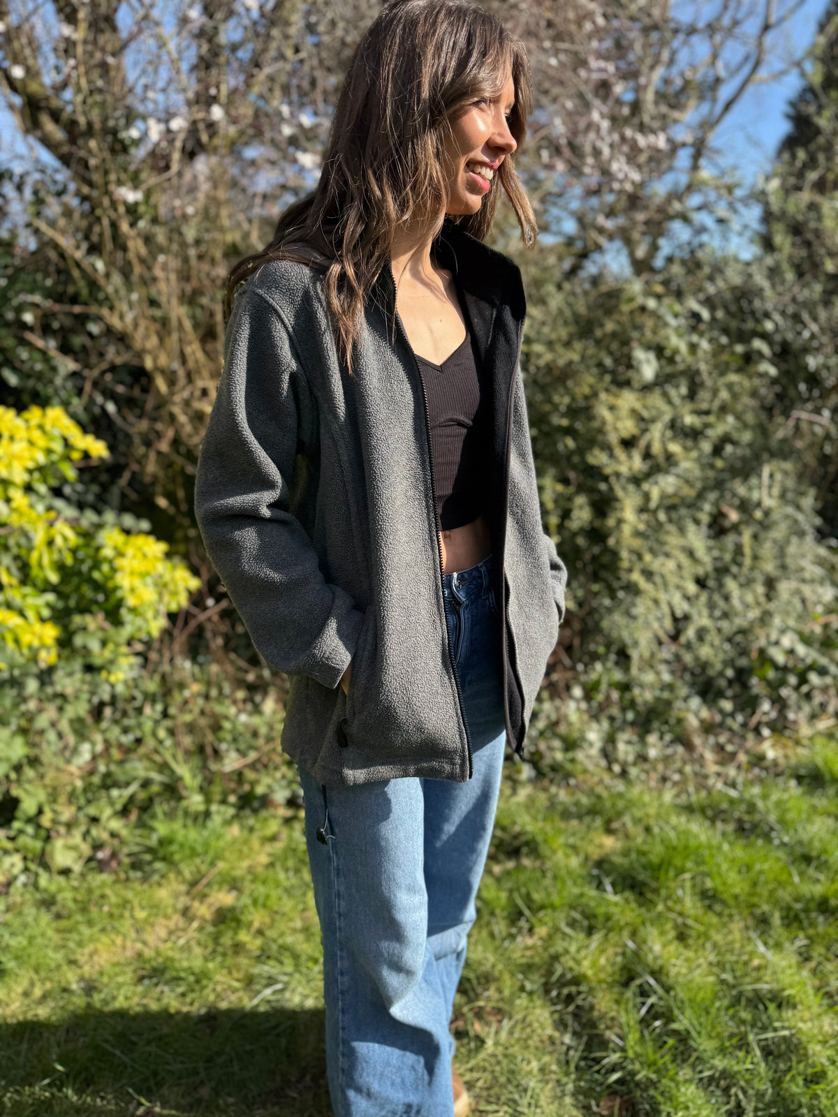 St Michael Vintage Full Zip Fleece Grey