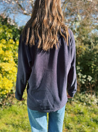 Fila Vintage 1/4 Zip Fleece Top Navy Blue