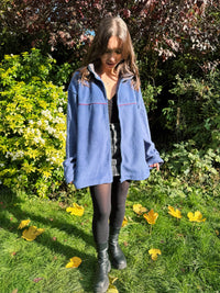 Vintage Blue Zip Up Fleece