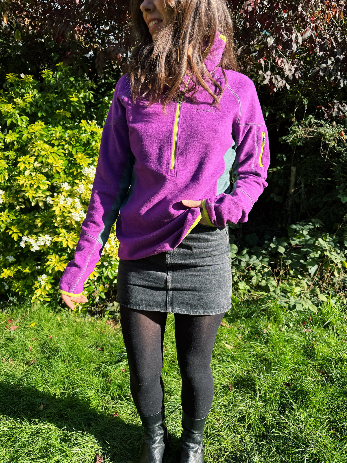 Vintage Columbia 1/4 Zip Omni Heat Fleece