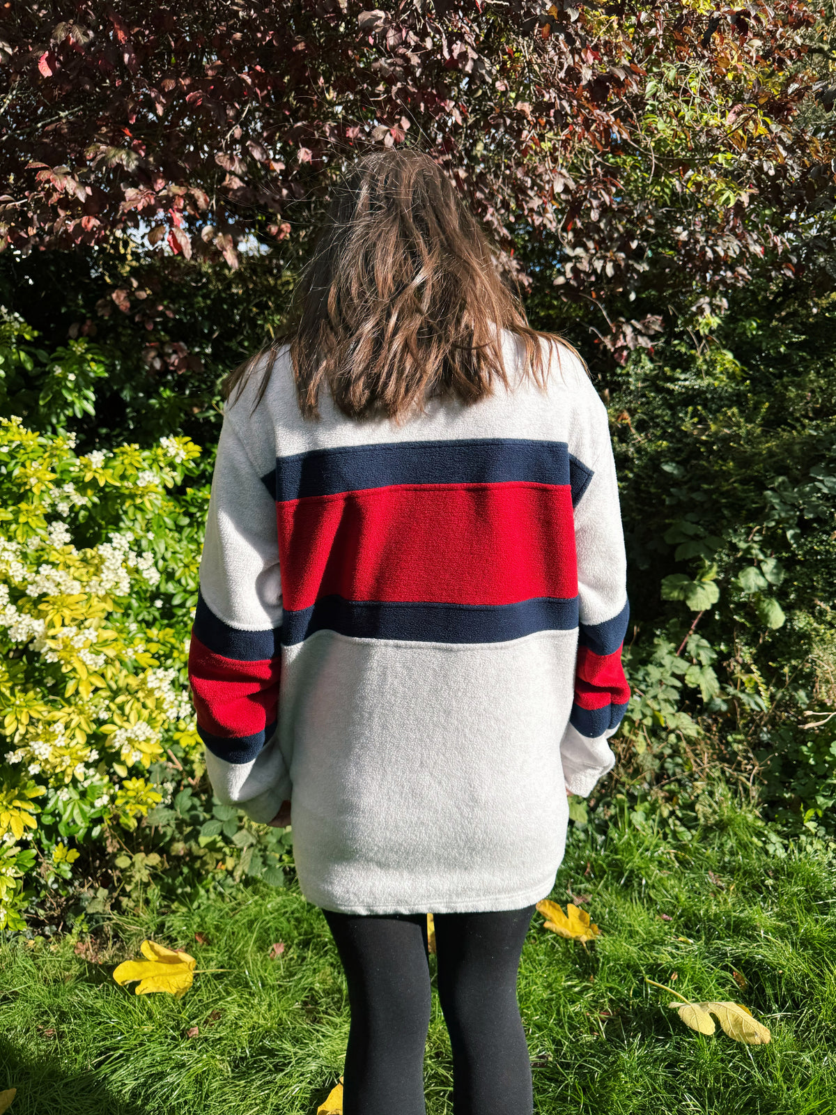 Vintage 90s 1/4 Zip Embroidered Fleece Pullover