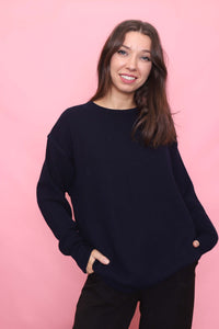 Vintage Navy Blue Jumper