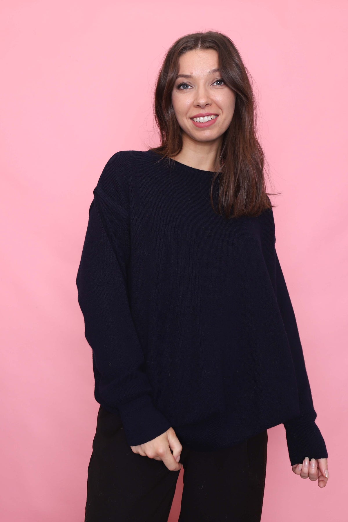 Vintage Navy Blue Jumper