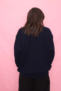Vintage Navy Blue Jumper