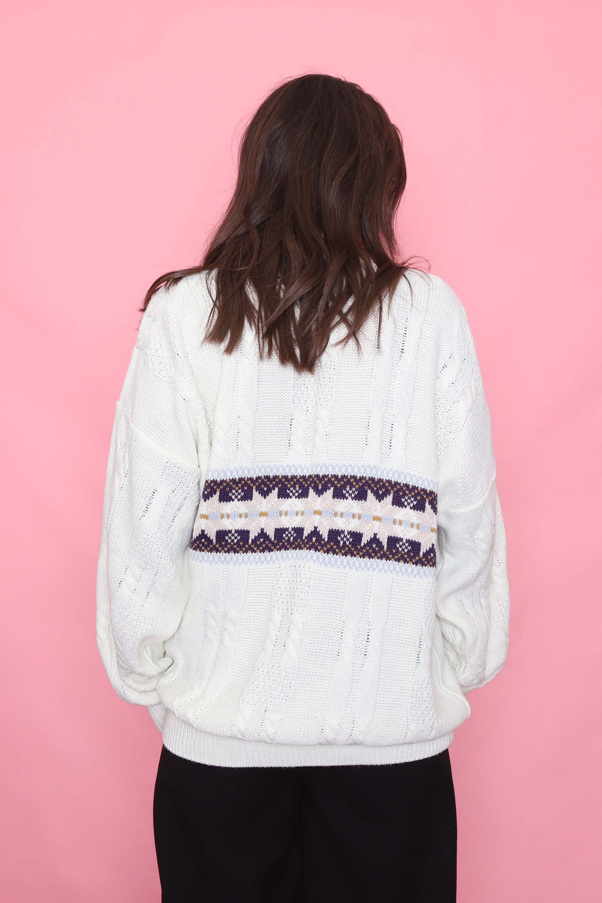 Vintage Cream Cable Knit Jumper