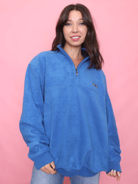 Vintage Blue 1/4 Zip Fleece Pullover