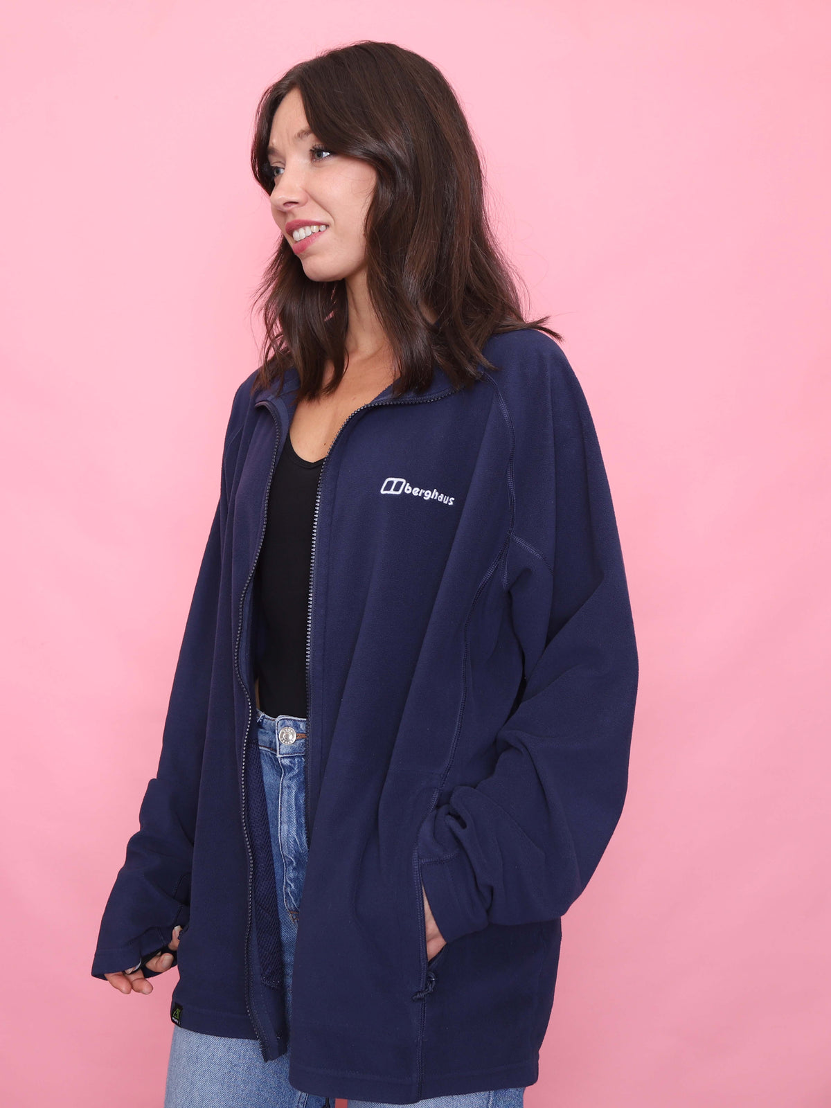 Vintage Berghaus Polartec Full Zip Fleece Jacket Navy