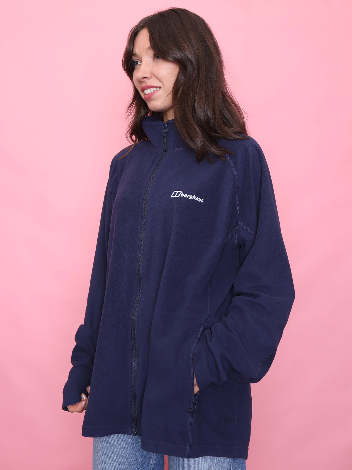 Vintage Berghaus Polartec Full Zip Fleece Jacket Navy