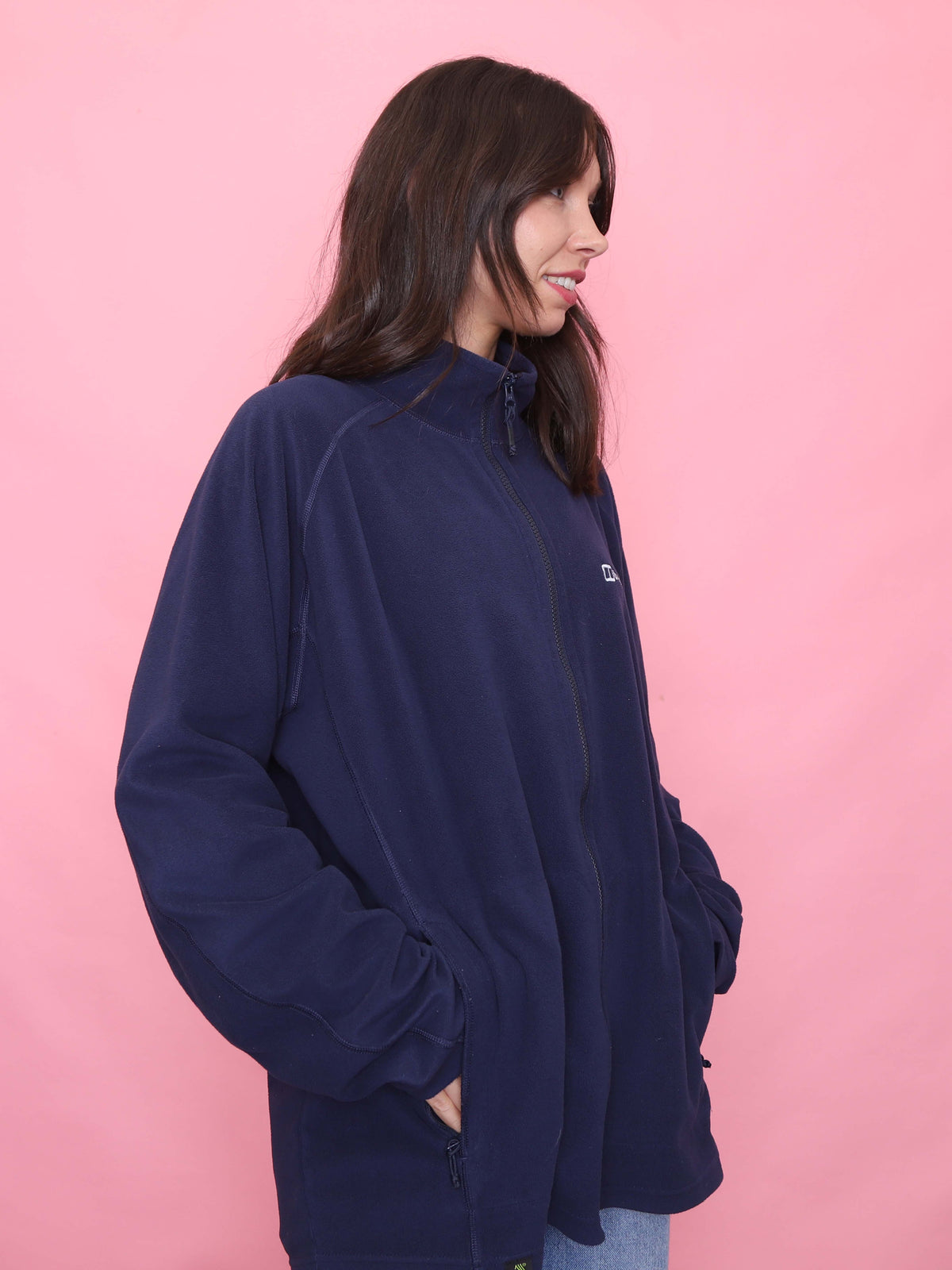 Vintage Berghaus Polartec Full Zip Fleece Jacket Navy