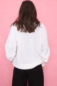 Vintage Off-White Button-Up Cardigan