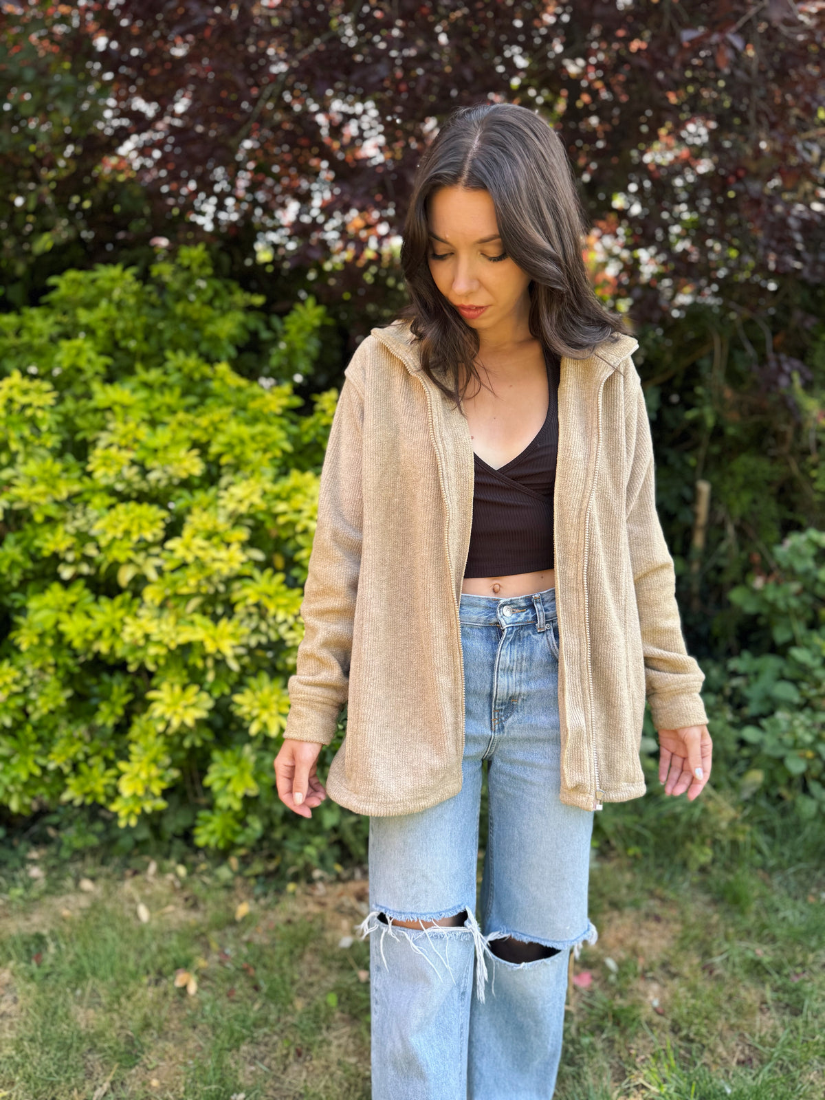 Vintage Zip Up Fleece Jacket