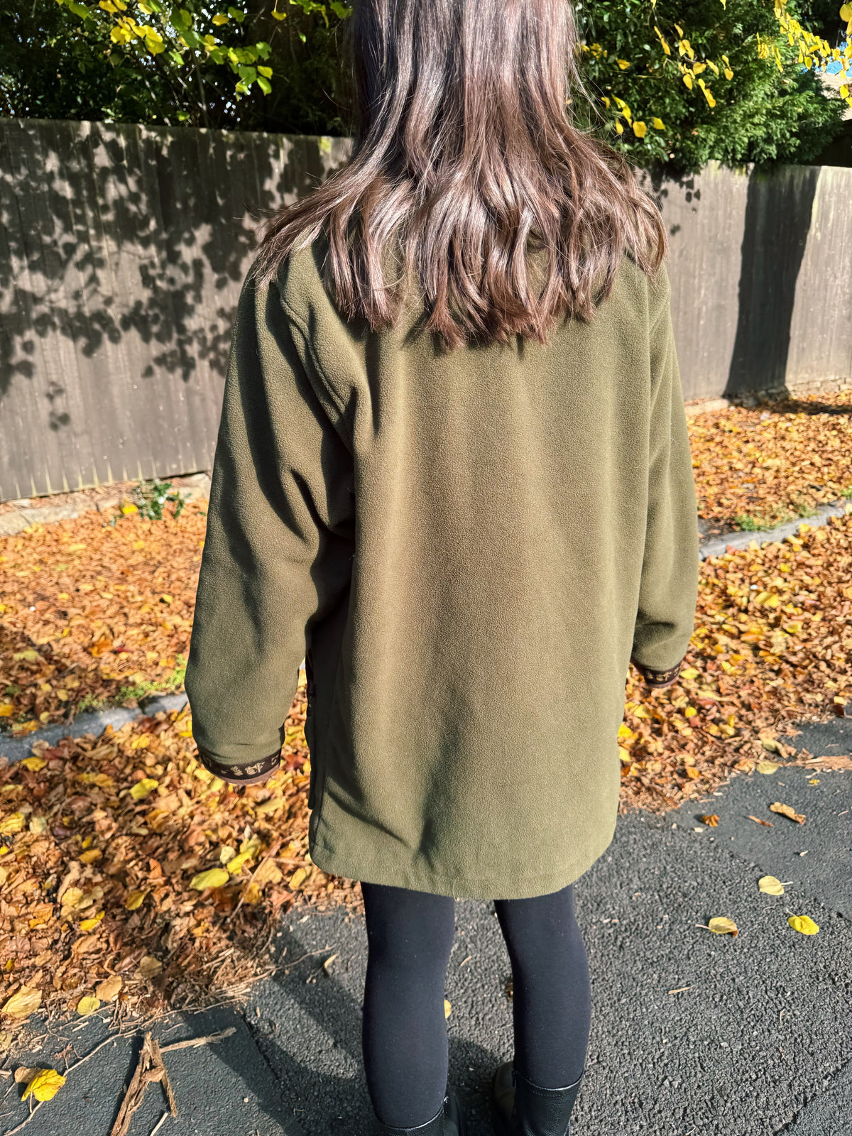 Vintage Olive Green Country Fleece Jacket