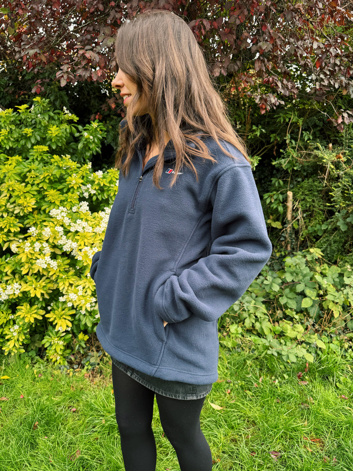 Vintage Navy Berghaus 1/4 Zip Fleece