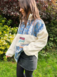 Vintage Polar Power Embroidered 1/4 Zip Fleece