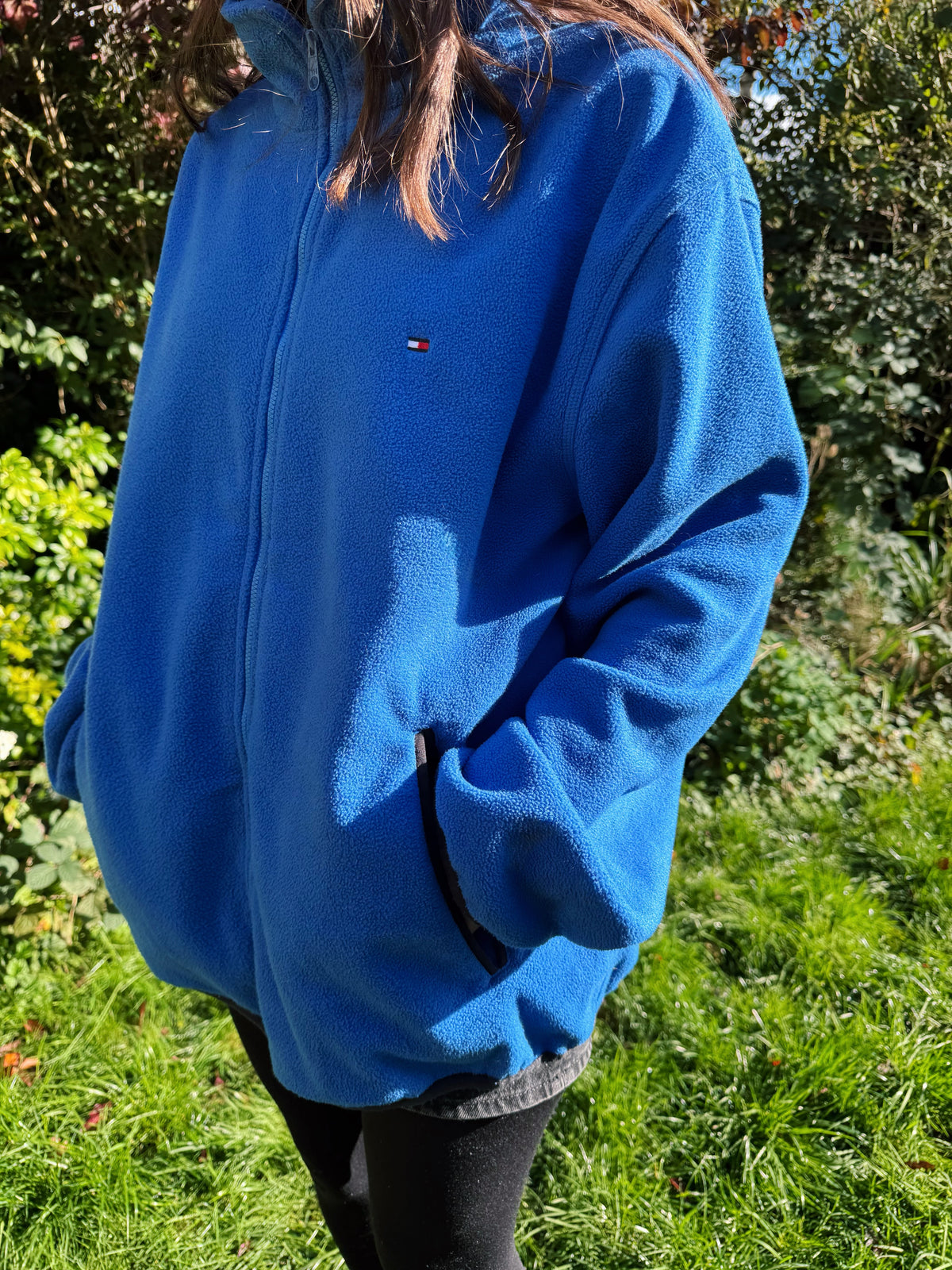 Vintage Tommy Hilfiger Blue Zip Up Fleece