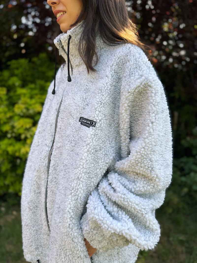 Vintage Zip Up Teddy Borg Fleece Jacket Coat
