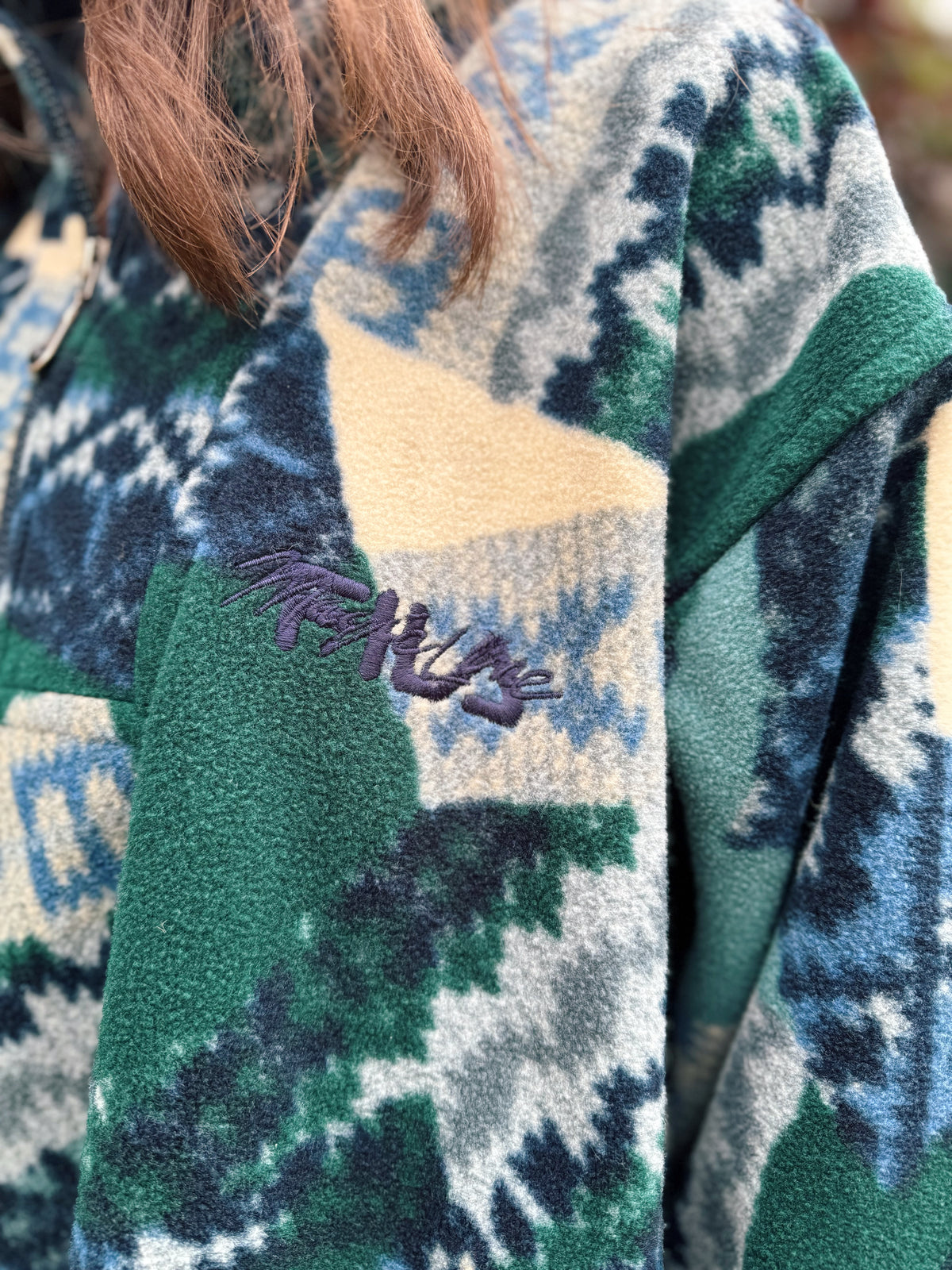 Fila Vintage Magic Line Pattern 1/4 Zip Jacket