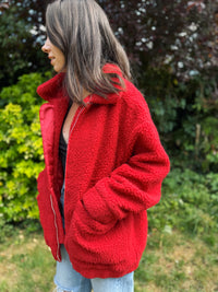 Vintage Zip Up Teddy Fleece Jacket