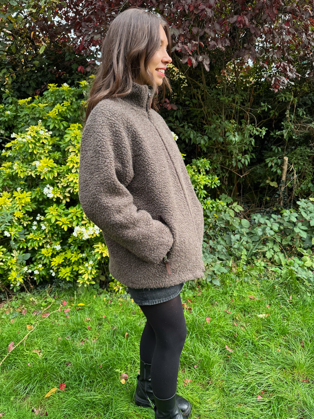 Vintage Canadiens Brown Sherpa Teddy Fleece Jacket