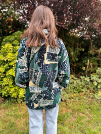 Fila Vintage Magic Line Pattern 1/4 Zip Jacket