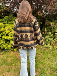 Woolrich Vintage Pattern 1/4 Button Polartec Fleece Jacket