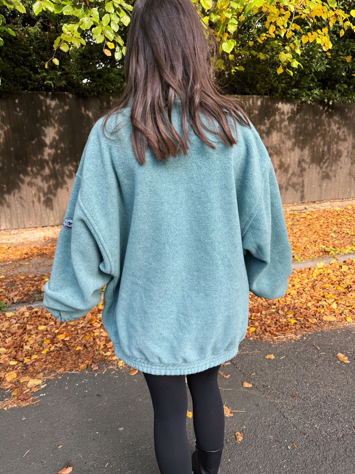 Vintage Teal & Purple 1/4 Zip Mountain Fleece