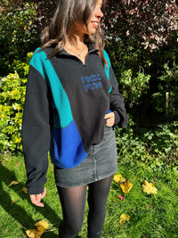 Vintage Colour Block Pick Fun 1/4 Zip Fleece