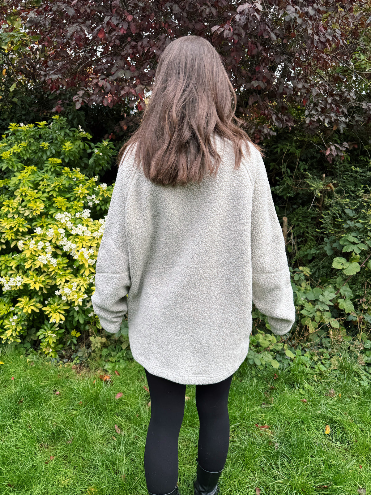 Vintage Cream Teddy 1/4 Button Polartec Fleece Pullover