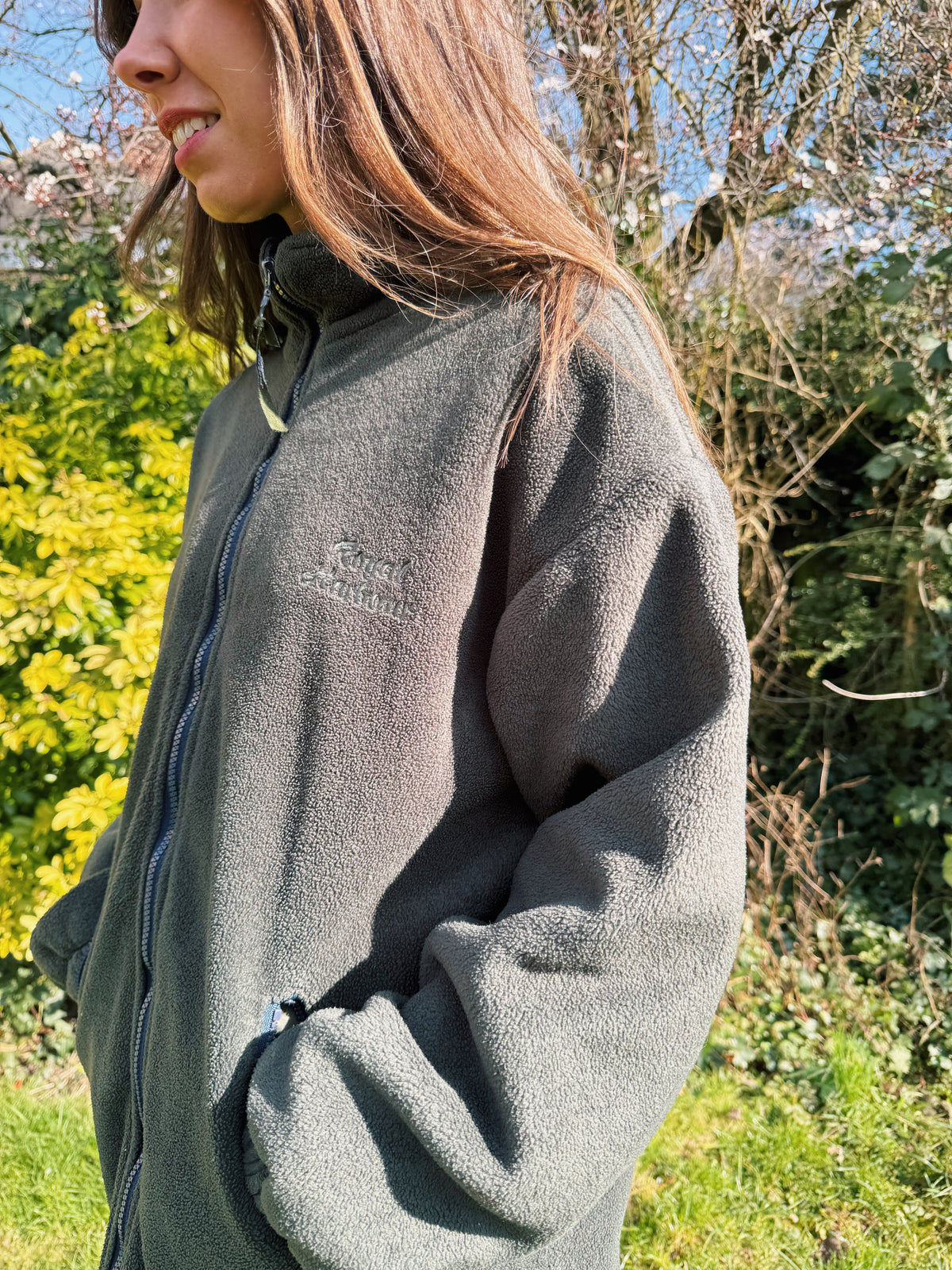 Vintage Full Zip Fleece Jacket Green