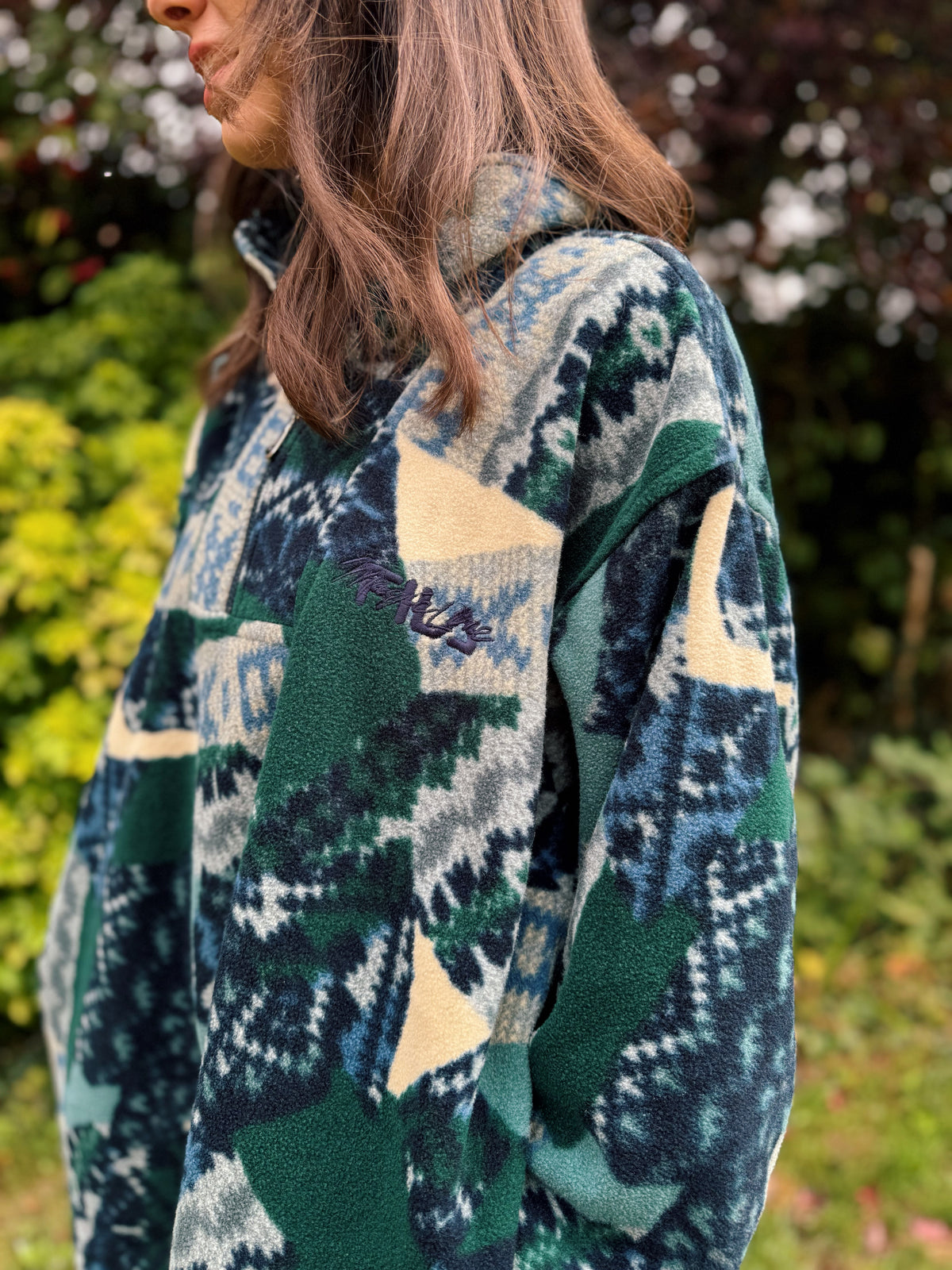 Fila Vintage Magic Line Pattern 1/4 Zip Jacket