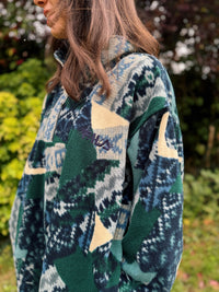 Fila Vintage Magic Line Pattern 1/4 Zip Jacket