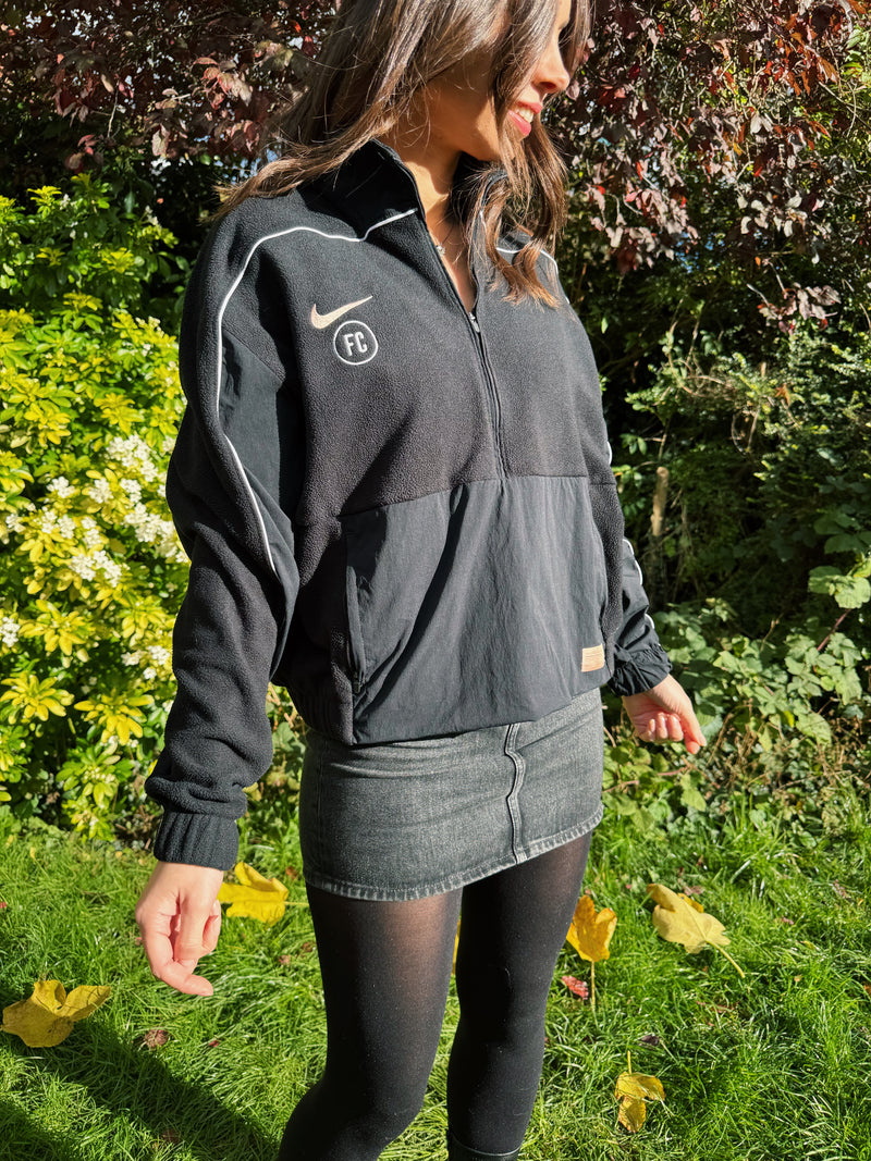 Vintage Nike FC 1/4 Zip Dri Fit Fleece Black