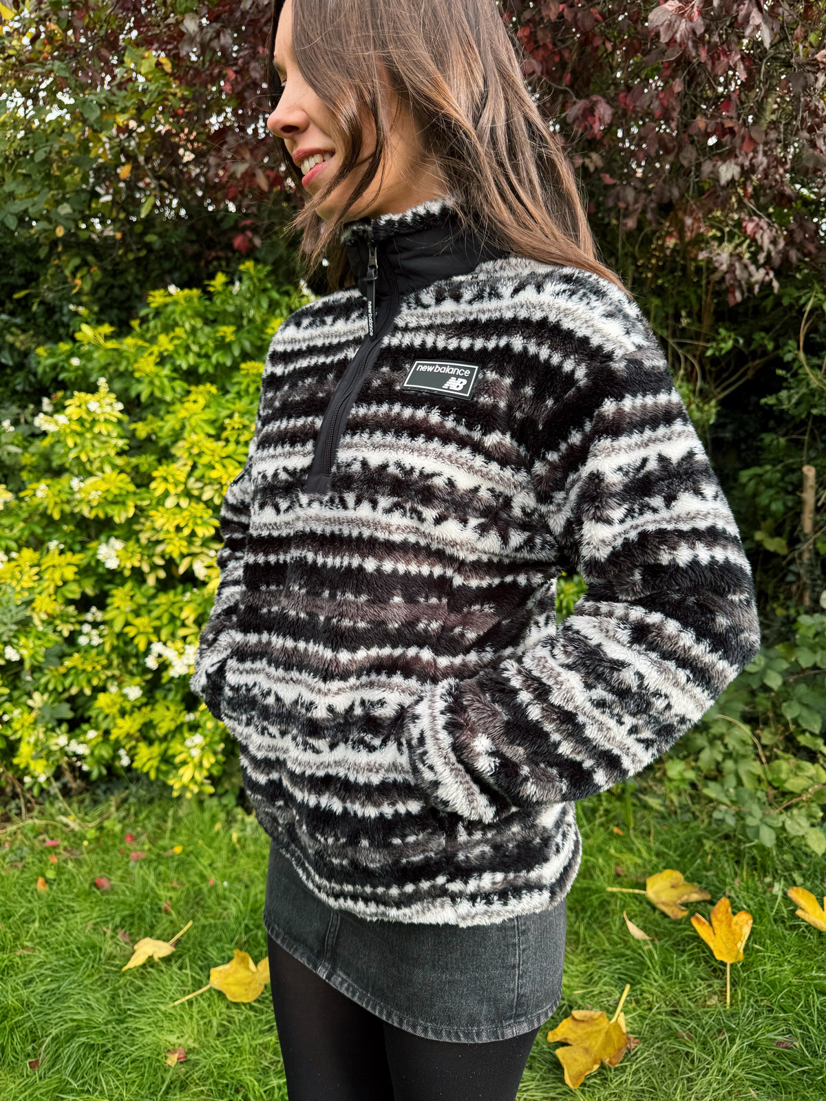 New Balance Pattern Fluffy 1/4 Zip Fleece