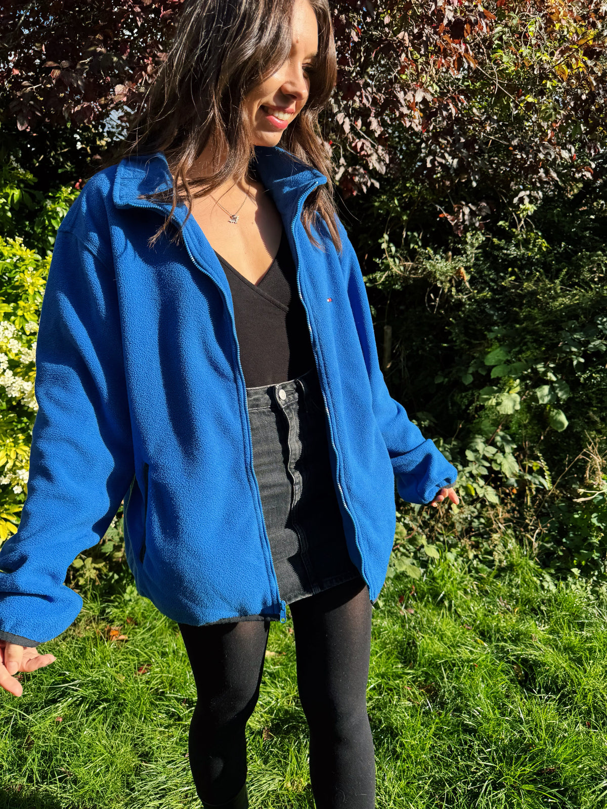 Vintage Tommy Hilfiger Blue Zip Up Fleece