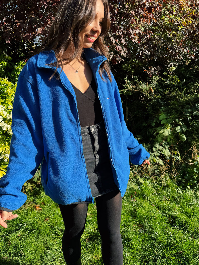 Vintage Tommy Hilfiger Blue Zip Up Fleece